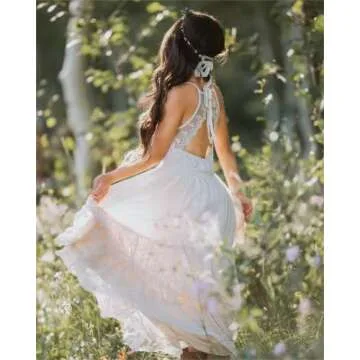 BIBIHOU Girls Toddler Tulle Backless Maxi Dress A-Line Wedding Holiday Flower Girl Dresses,8 Years