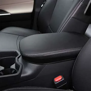 BEERTE Center Console Covers Car Armrest Box Fit for Toyota RAV4 2019-2023 Black Car Armrest Cover Scratch-Resistant Auto Center Console Pad