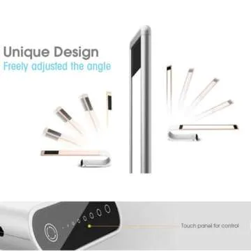 Oculamp by Ocushield Eye Safe Anti Blue Light Desk Lamp, Portable with Touchpad, Dimmable with 3X Color Settings, USB Charging with 20 Hours of Light (Silver)