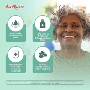 MaryRuth Organics Ginkgo Leaf Liquid Drops | Herbal Supplement | Nootropic | Circulatory System & Nervous System Health | USDA Organic | Non-GMO | Vegan | 60 Servings