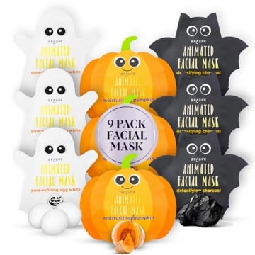 SpaLife Halloween Character Face Mask Bundle for Glowing Skin