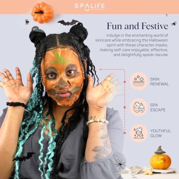 SpaLife Halloween Character Face Mask Bundle for Glowing Skin