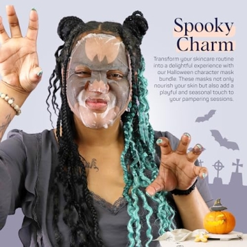 SpaLife Halloween Character Face Mask Bundle for Glowing Skin