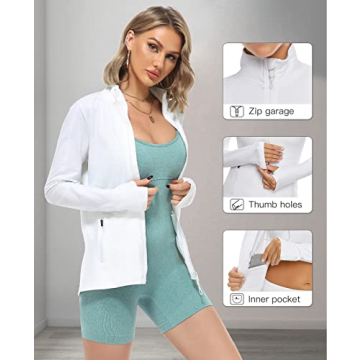 VUTRU Women's Athletic Zip Up Jacket for Workouts