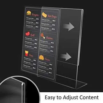 Acrylic Sign Holder 8.5 x 11 for Office and Home Displays