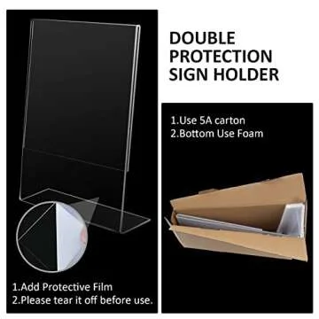 Acrylic Sign Holder 8.5 x 11 for Office and Home Displays