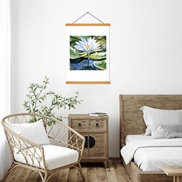 Teak Wood Magnetic Poster Hangers for Stylish Art Displays