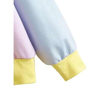 SweatyRocks Women's Color Block Hoodie Sweatshirt