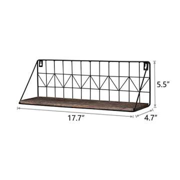 Mkono Floating Shelves Set of 2 for Rustic Home Decor