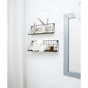 Mkono Floating Shelves Set of 2 for Rustic Home Decor