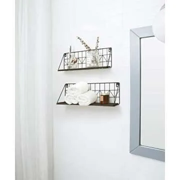 Mkono Floating Shelves Set of 2 for Rustic Home Decor