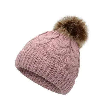 Baby Hats for Girls Boys Infant Toddler Baby Beanie Winter Hat Pom Pom Beanies Kids Warm Cap 4 Mix-Pack A One Size