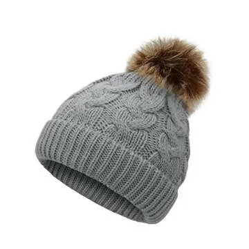 Baby Hats for Girls Boys Infant Toddler Baby Beanie Winter Hat Pom Pom Beanies Kids Warm Cap 4 Mix-Pack A One Size