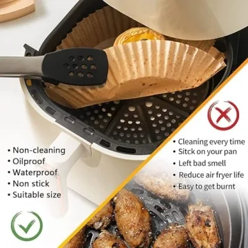 125PCS Air Fryer Paper Liners - Non-Stick, Oil-Proof