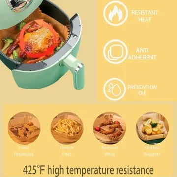125PCS Air Fryer Paper Liners - Non-Stick, Oil-Proof