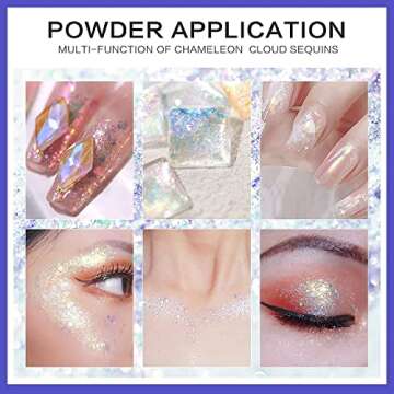 Morovan Gel Nail Polish Kit: 4-Color Chameleon Nail Polish Set with Base & Top Coat - Blue, Green, Orange & Black