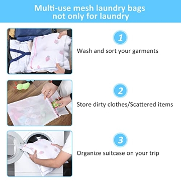 GOGOODA 7Pcs Durable Mesh Laundry Bags for Delicates