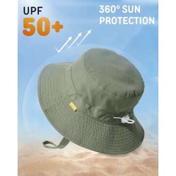 FURTALK Baby Sun Hat Toddler Boys Girls Bucket Hat for Kids 0-5 Years UPF 50+ Sun Protective Child S...