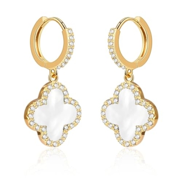 Clover Huggie Hoop Earrings - Elegant Gift for Her