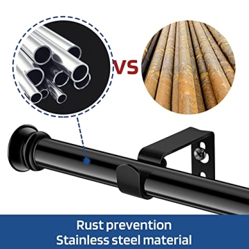 Stylish Adjustable Curtain Rods 30 to 45 Inches Heavy Duty