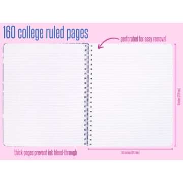 Lilly Pulitzer Large Hardcover Spiral Notebook, 11" x 9.5" with 160 College Ruled Pages, It Was All ...