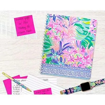 Lilly Pulitzer Large Hardcover Spiral Notebook with Vibrant Design