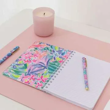 Lilly Pulitzer Large Hardcover Spiral Notebook with Vibrant Design