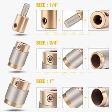 Diamond Grinder Bit Tools for Stained Glass Projects