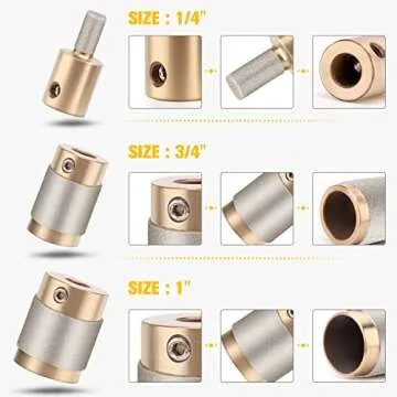Diamond Grinder Bit Tools for Stained Glass Projects