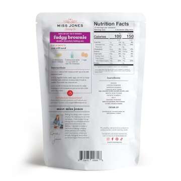 Miss Jones Gluten-Free Baking Brownie Mix - More Chocolate Chips, Guilt Free Brownie Mix, Naturally ...