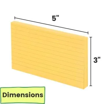 Mr. Pen Neon Study Cards - 180 Ruled Flashcards for Studying