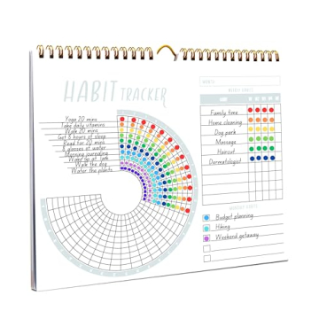 Lamare Premium Habit Tracker Calendar - Inspirational Habit Journal with Spiral Binding - Daily Habi...