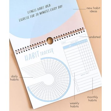 Lamare Premium Habit Tracker Calendar - Inspirational Habit Journal with Spiral Binding - Daily Habit Tracker Journal and Goal Board, Motivational Goals Journal, Productivity Tool and Workout Calendar