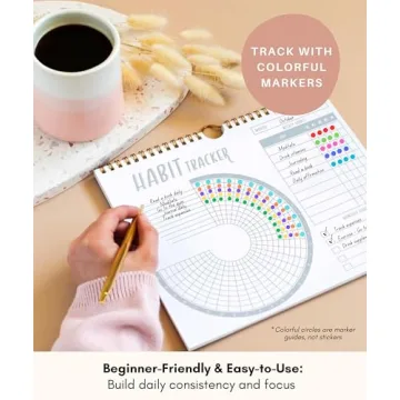 Lamare Premium Habit Tracker Calendar - Inspirational Habit Journal with Spiral Binding - Daily Habit Tracker Journal and Goal Board, Motivational Goals Journal, Productivity Tool and Workout Calendar