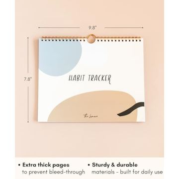 Lamare Premium Habit Tracker Calendar - Inspirational Habit Journal with Spiral Binding - Daily Habit Tracker Journal and Goal Board, Motivational Goals Journal, Productivity Tool and Workout Calendar