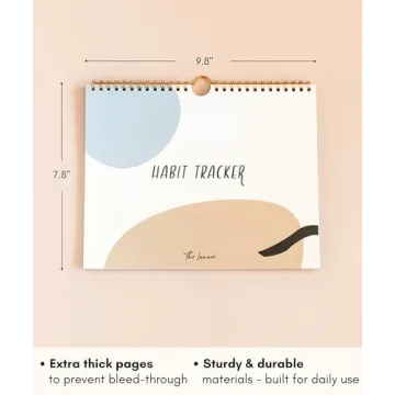 Lamare Premium Habit Tracker Calendar - Inspirational Habit Journal with Spiral Binding - Daily Habit Tracker Journal and Goal Board, Motivational Goals Journal, Productivity Tool and Workout Calendar