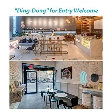 Door Chime, METAK Wireless Door Open Contact Sensor Alarm with 500 FT Range, 58 Chimes and 5 Volume ...