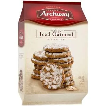 Archway Crispy Iced Oatmeal Cookies 12 Oz Delicious Treat