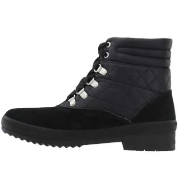 Keds Camp Boot Suede Quilted Nylon WX Black - Comfort & Style