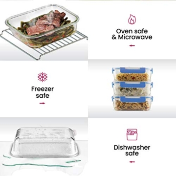 FineDine 24 Piece Glass Storage Containers - Leak Proof