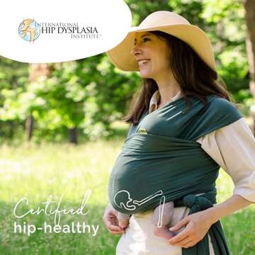 Boba Baby Wrap Carrier Newborn to Toddler - Stretchy Baby Wraps Carrier Hands-Free Baby Carrier Wrap, Carrier Sling, Baby Carrier Newborn to Toddler 7-35lbs (Organic Serenity Rainforest)