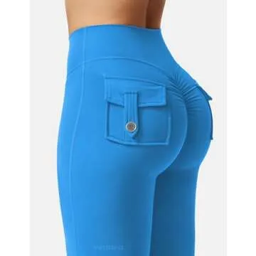High Waist Flare Gym Leggings with Pockets for Women