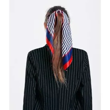 Elegant QBSM 23.6" Satin Silk Feeling Square Scarf