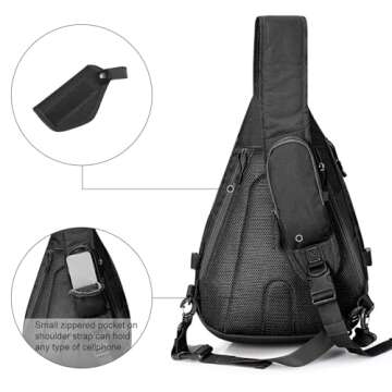 G4Free Tactical EDC Sling Backpack, Military Rover Shoulder Sling Bag Pack with Pistol Holster for Concealed Carry