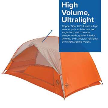 Big Agnes 2019 Copper Spur HV UL2 Backpacking Tent, Grey/Orange, 2 Person