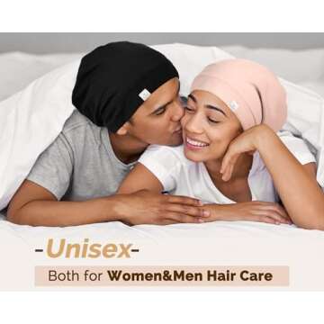 YANIBEST Adjustable Silk Satin Sleep Cap for Hair Care