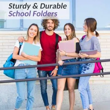 Sooez 6Pack Folders with Pockets, Pastel Colors, Heavy Duty Pocket Folders, Plastic Folders with Pockets, 2 Pocket Folders Bulk, File Folders, School Folders Business Folder Office Filing Supplies