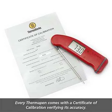 New! ThermoWorks Backlit Thermapen Mk4 Professional Thermocouple Cooking Thermometer by ThermoWorks RED
