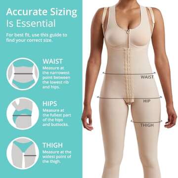 MARENA SFBHM Stage 1 Post-surgical Compression Girdle with High-Back & Front Closure – Adjustable Mid-Calf Length