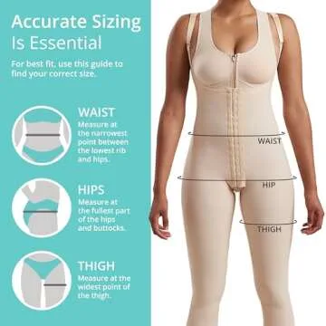 MARENA SFBHM Stage 1 Post-surgical Compression Girdle with High-Back & Front Closure – Adjustable Mid-Calf Length